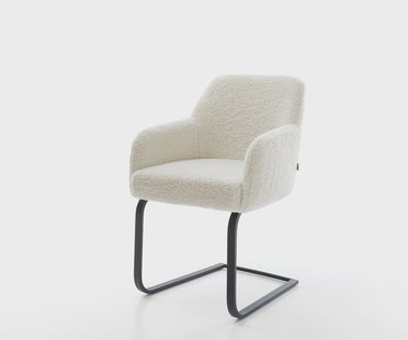 DELIFE Sledemodel Greg-Flex teddy beige sledemodel vlak zwart pocketveer kern