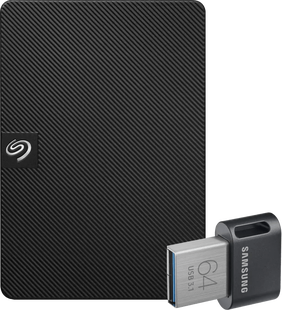 Seagate Expansion Portable 5TB + Samsung Fit Plus USB 64GB