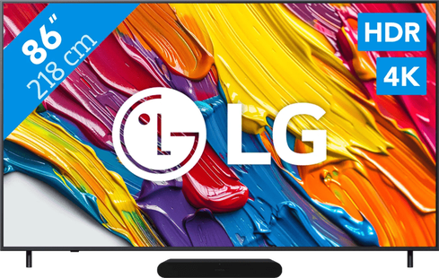 LG 86 QNED82 4K (2025) + Sonos Ray Zwart