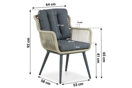 Coco Custa dining tuinstoel