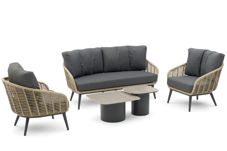Coco Vinci/Ronda stone stoel-bank loungeset 5-delig