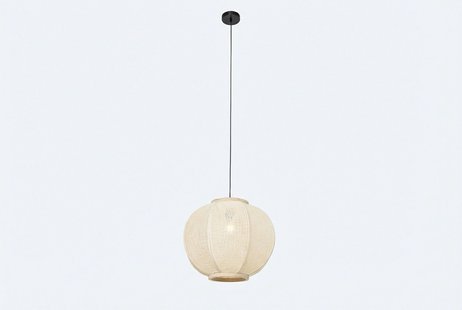 Oosterse hanglamp naturel stof 48 cm - Rob