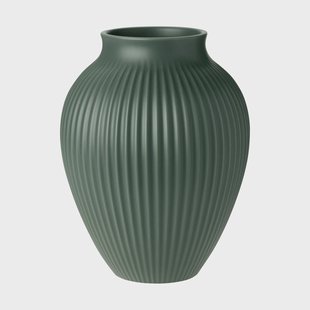 Knabstrup Keramik Knabstrup vaas ripple mat celadon groen 27 cm