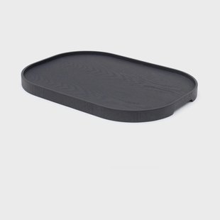 Bosign CurveLine™ Serveerschaal anti-slip 47x34 cm Zwart wilgenhout