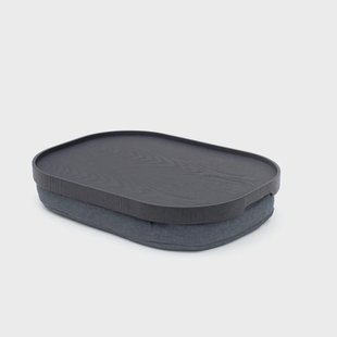 Bosign CurveLine™ anti-slip kniesteun 47x34 cm Zwart wilgengrijs