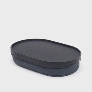 Bosign CurveLine™ anti-slip kniesteun 39x26 cm Zwart wilgengrijs