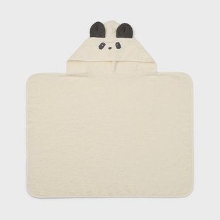 Liewood Vilas Panda handdoek met capuchon Crème de la crème