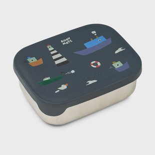 Liewood Arthur broodtrommel 13,5x17 cm Sailing-classic navy