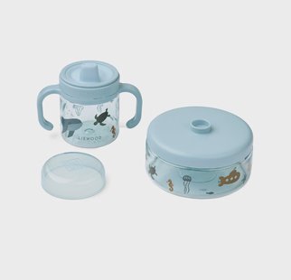 Liewood Beatrix kinderservies 2-delig Sea creature-sandy