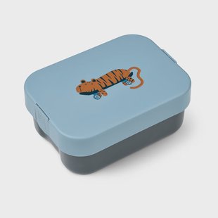 Liewood Kamil broodtrommel 19,7x14,1 cm Tiger-beach blue