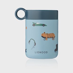 Liewood Kiani printed foodthermos Fun-beach blue