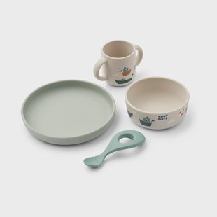 Liewood Vivi printed servies set 4-delig Sailing-sandy