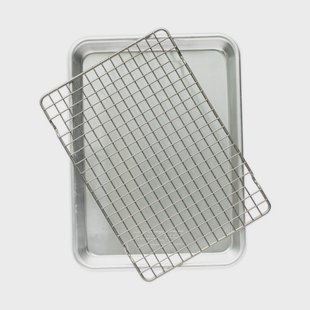 Nordic Ware Naturals quarter sheet bakplaat met rooster Zilverkleurig