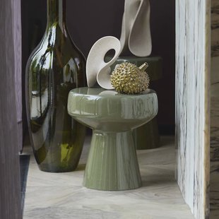 Light & Living Bijzettafel 'Dakwa' 38cm, kleur Olijfgroen