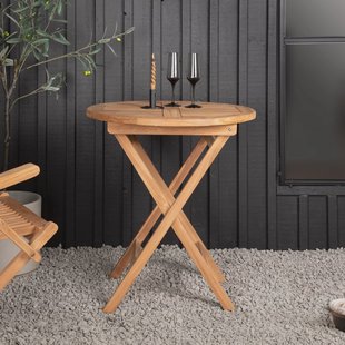 Nohr Ronde Bistotrafel 'Amberia' Teakhout, 70cm