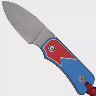 Civivi Baby Banter Fixed Jump Edition C23045A-1 Graywashed Nitro-V, Red White Blue G10, vaststaand mes, Ben Petersen design