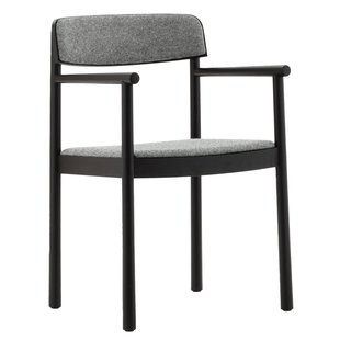 Normann Copenhagen Timb Eetkamerstoel Met Armleuning Gestoffeerd Zwart/hallingdal 166