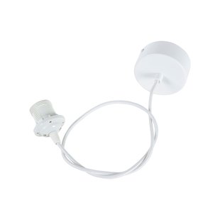 Corep Pendellamp Kriss Textiel Wit E27