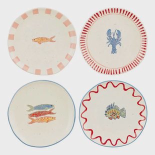 Mica Decorations ontbijtbord Ariane (set van 4) (Ø21 cm)