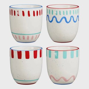 Mica Decorations mok Ariane (set van 4) (Ø9 cm)