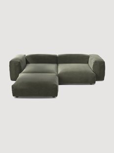 Modulaire hoekbank Vetsak (3-zits) van fluweel