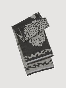 Jacquard sjaal Leopard