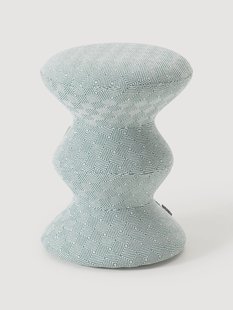 Ronde gestoffeerde bijzettafel Zig Zag