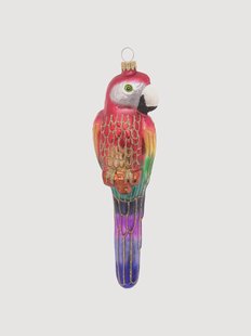 Handbeschilderde kerstboomhanger Parrot