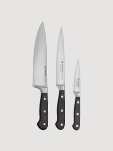 Messenset Classic van edelstaal, 3-delig