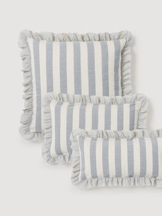 Kussenhoes met ruches Posie van linnen-katoen