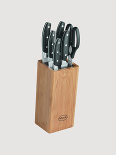 Messenset Cuisine met 5 messen en 1 schaar, 7-delig