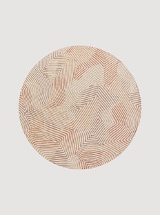 Rond in- &amp; outdoor vloerkleed Coral, wasbaar