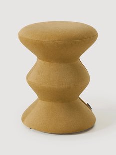 Ronde gestoffeerde bijzettafel Zig Zag