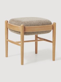 Gestoffeerde kruk Imara van eikenhout