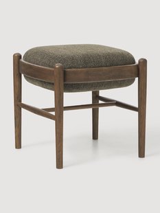 Gestoffeerde kruk Imara van eikenhout