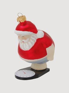 Handbeschilderde kerstboomhanger Santa