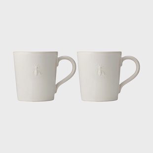 La Rochère Abeille keramische mok 2-pack Wit