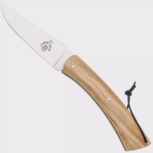 Laguiole en Aubrac Camembert CAM-SPL-OLW Olive Wood, Spiral Spring, zakmes