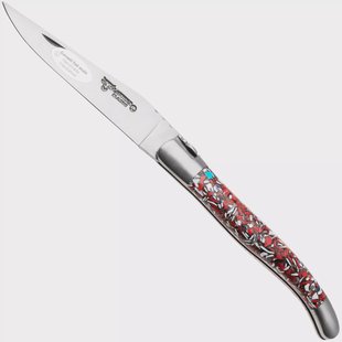 Laguiole en Aubrac Bank Cards, Brushed Stainless Steel, zakmes, 12 cm