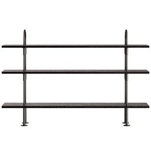 Gubi Keen Stellingkast Zwart Messing 160cm 3 Planken Brown/Black Ash Veneer