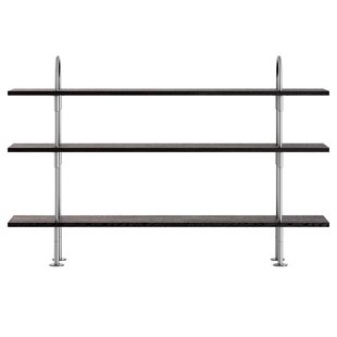 Gubi Keen Stellingkast Satijnroestvrij Staal 160cm 3 Planken Brown/Black Ash Veneer