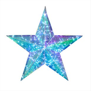 Central Park Verlichte Regenboog Ster - 100 Led's - Wit - 37cm - Binnen