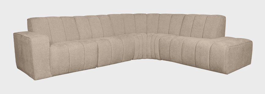 LABEL51 Hoekbank 'Vitoro' Rechts, Elite stof, kleur Clay