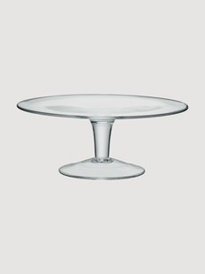 Mondgeblazen glazen taartplateau Serve