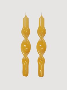 Handgemaakte steekkaarsen Twist, 2-delig