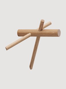 Set van 2 houten wandhaken Sticks