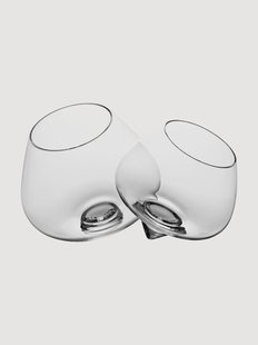 Handgeblazen cognacglazen Mario, 2-delig