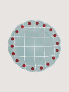 Handbeschilderd dinerbord Quadri