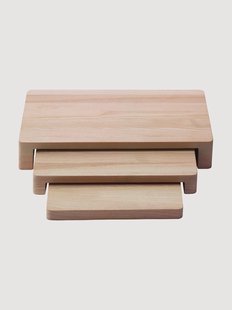 Handgemaakte dienbladen Collective van essenhout, 3-delig