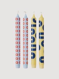 Steekkaarsen Happy, 4-delig